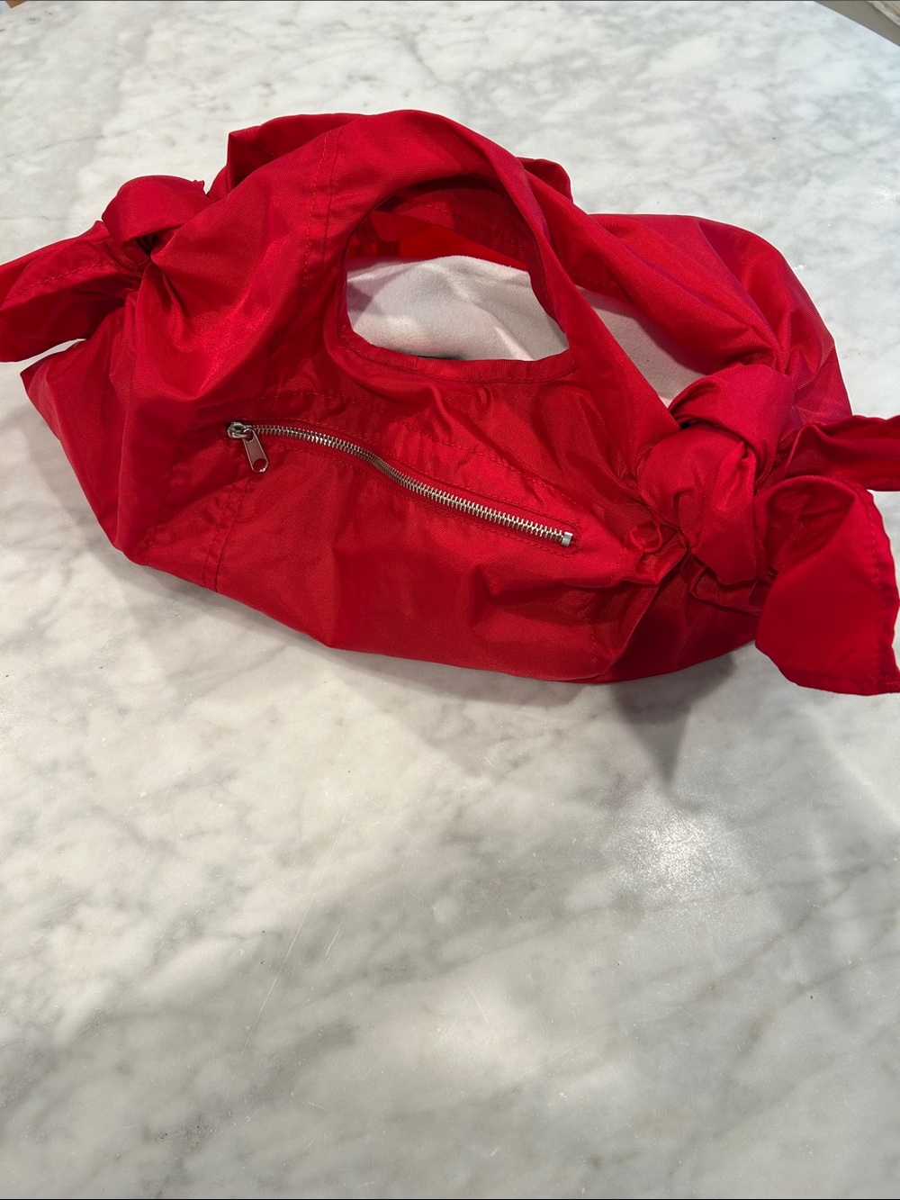 Comme des Garcons Red Knot-Accent Satchel